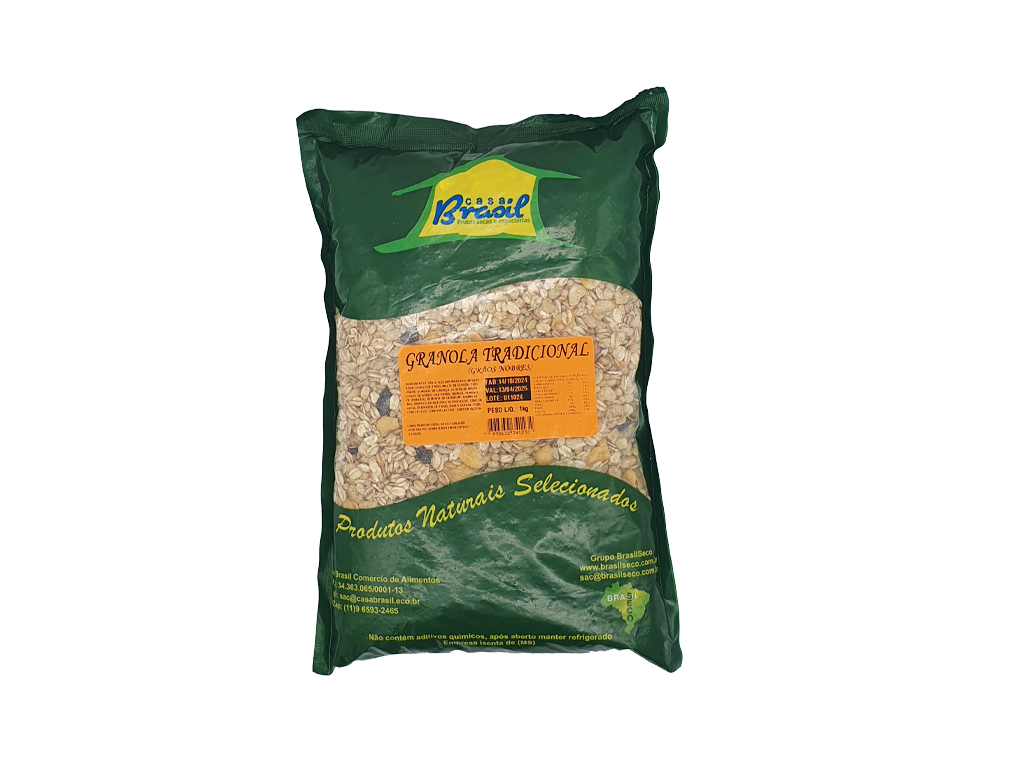 GRANOLA TRADICIONAL BRASILSECO 1 KG (FDO 10 PCT)